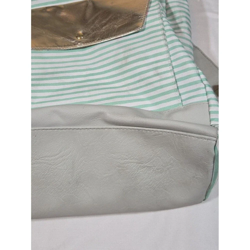 Oh Joy Target Green And White Stripes diaper bag